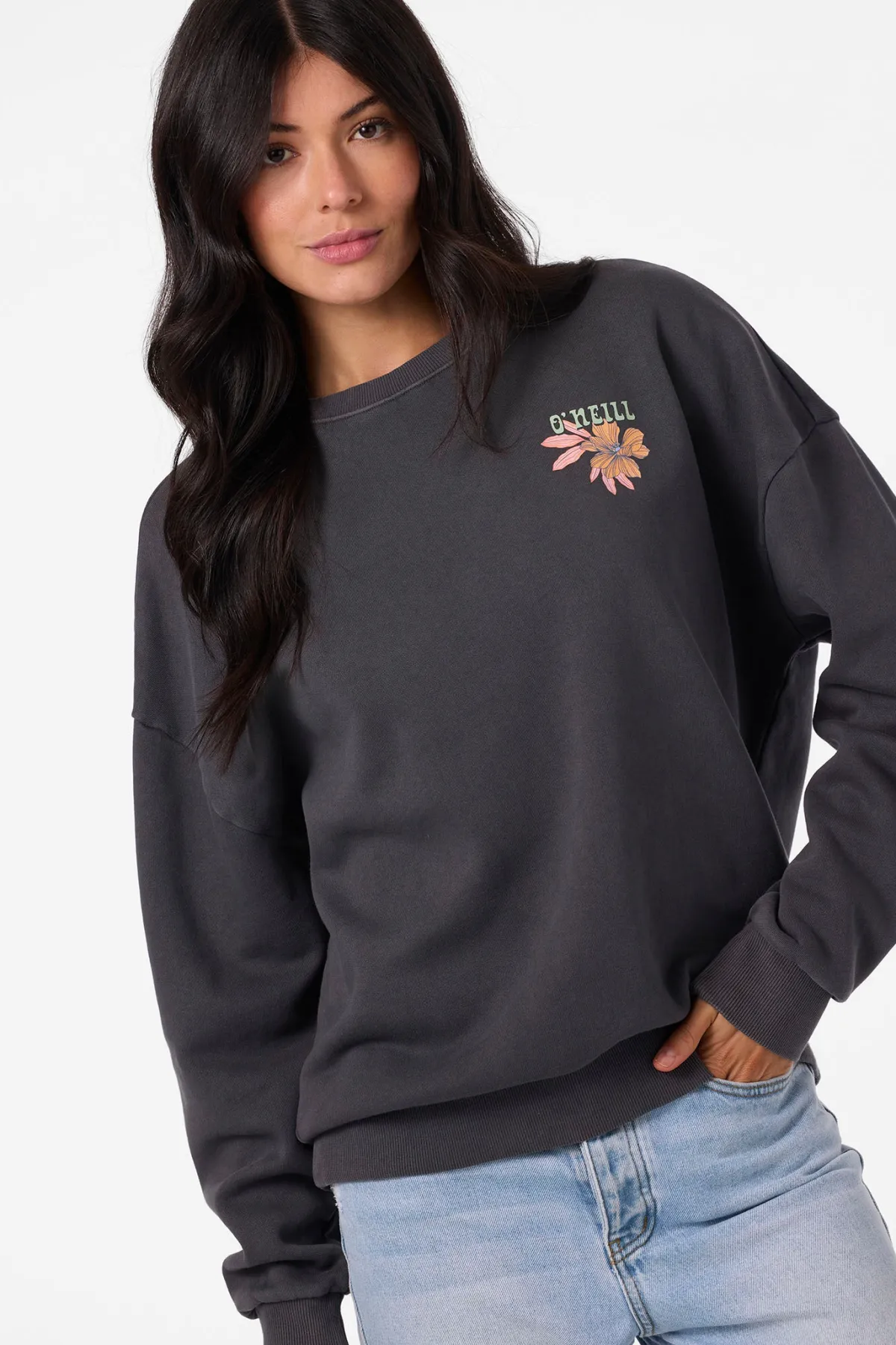 Sweaters, Hoodies & Fleece^O'Neill Solis Crew Crew Neck Fleece - | washed black
