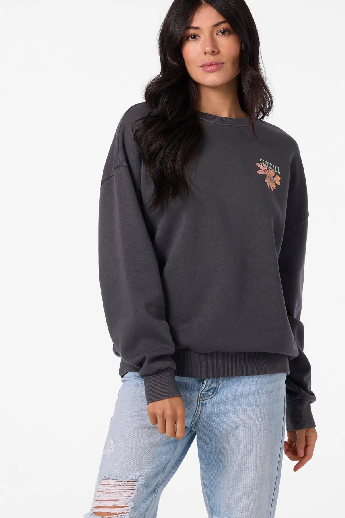 Sweaters, Hoodies & Fleece^O'Neill Solis Crew Crew Neck Fleece - | washed black