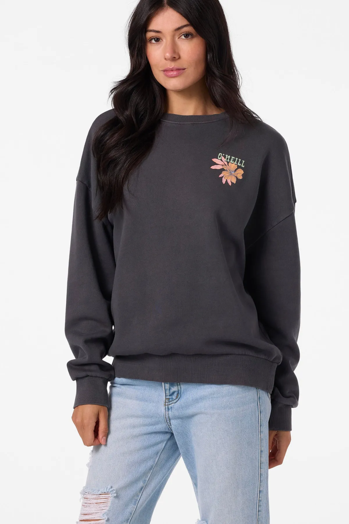 Sweaters, Hoodies & Fleece^O'Neill Solis Crew Crew Neck Fleece - | washed black