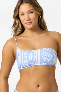 New Arrivals|Bikini Tops^O'Neill Surf Abstract Seal Beach One Shoulder Bandeau Top - | azurine