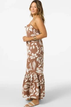 New Arrivals|Dresses^O'Neill Tasmin Floral Midi Dress carob brown