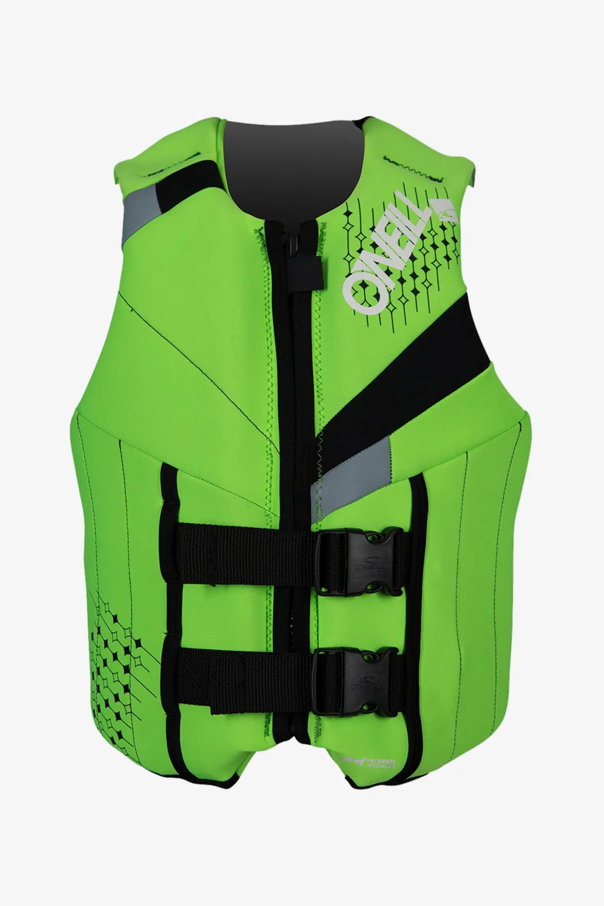 Wake-Waterski Vests|Wake-Waterski Vests^O'Neill Teen Reactor Uscg Life Vest - | dayglo/blk/flint