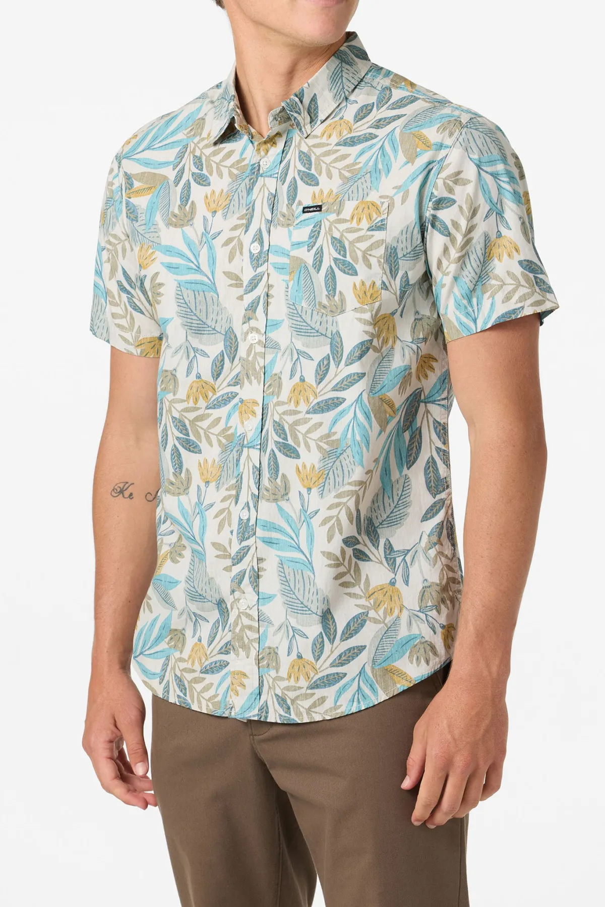 Shirts & Flannels^O'Neill Terrace Standard Standard Fit Shirt - | lt khaki