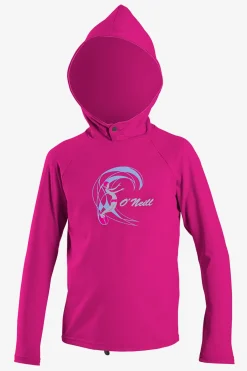 Uv-Sun-Protection Rash Guards|Uv-Sun-Protection Rash Guards^O'Neill Toddler O'zone Long Sleeve Sun Hoodie - Fox Pink |