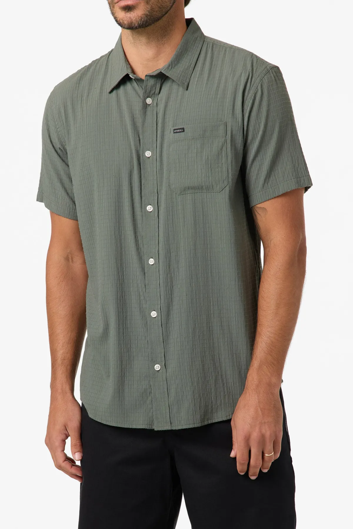 Trvlr Series^O'Neill TRVLR Perforated Standard Woven Shirt Standard Fit Shirt - | dark olive