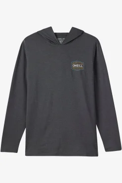 Shirts & Flannels^O'Neill TRVLR Upf Hooded Ls - Blaze Long Sleeve Pullover - | hthr blk 2
