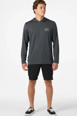 Shirts & Flannels^O'Neill TRVLR Upf Hooded Ls - Blaze Long Sleeve Pullover - | hthr blk 2