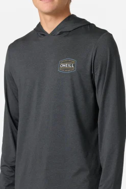 Shirts & Flannels^O'Neill TRVLR Upf Hooded Ls - Blaze Long Sleeve Pullover - | hthr blk 2