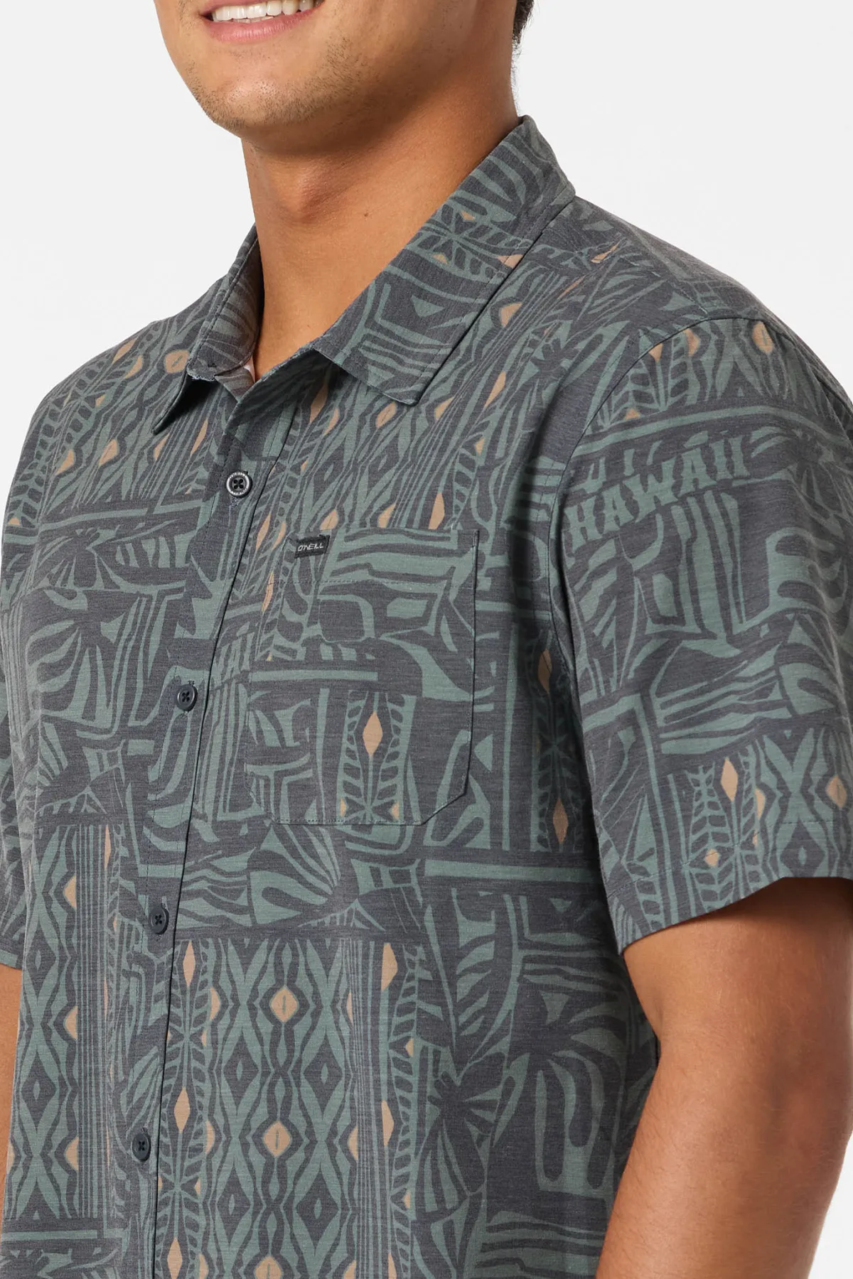New Arrivals|Trvlr Series^O'Neill TRVLR Upf Traverse Hawaii Shirt - | dark olive