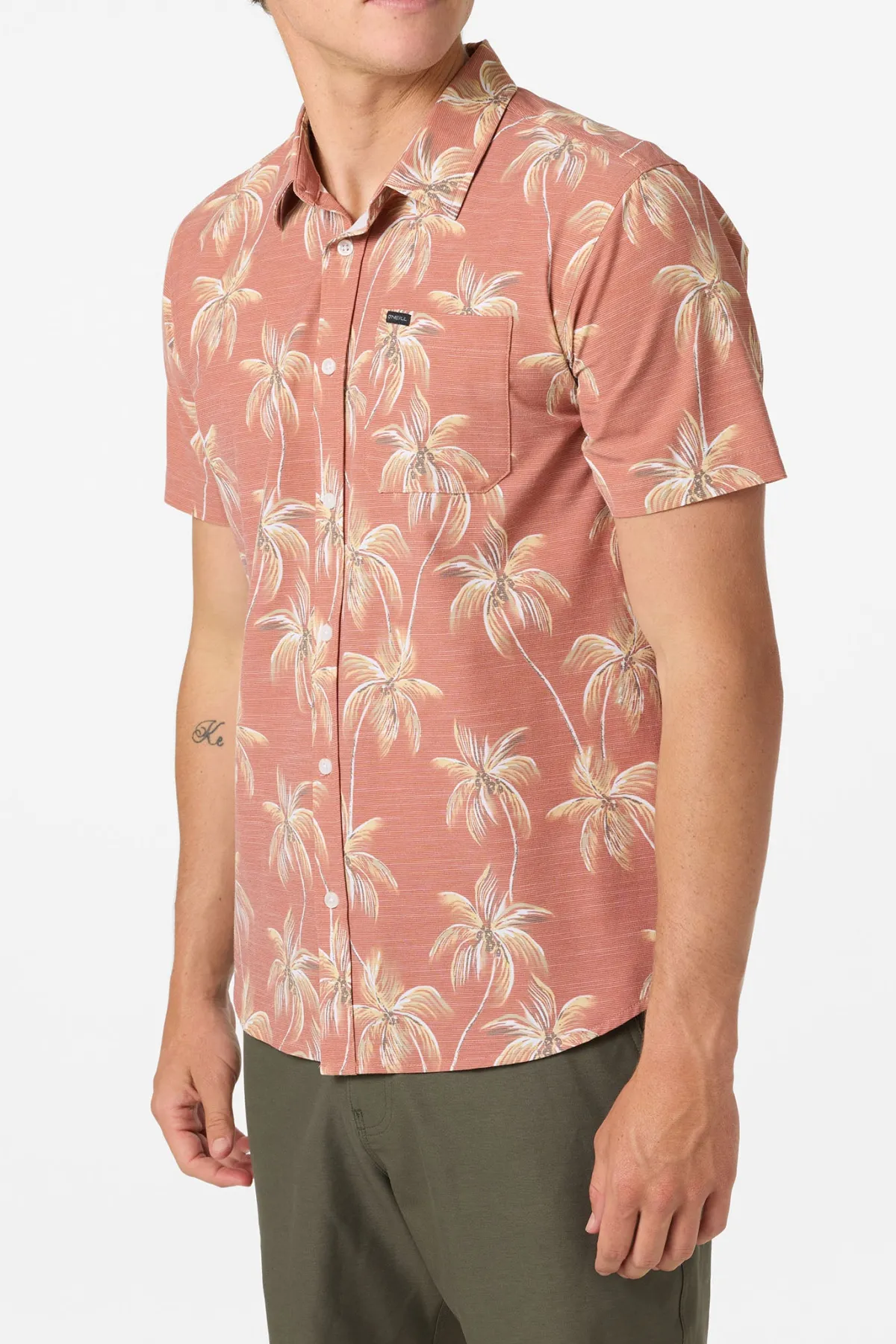 Trvlr Series|Shirts & Flannels^O'Neill TRVLR Upf Traverse Slub Standard Standard Fit Shirt - | baked clay