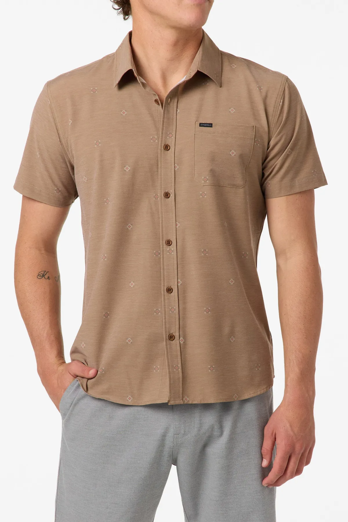 Shirts & Flannels^O'Neill TRVLR UPF Traverse Standard Fit Shirt dark khaki