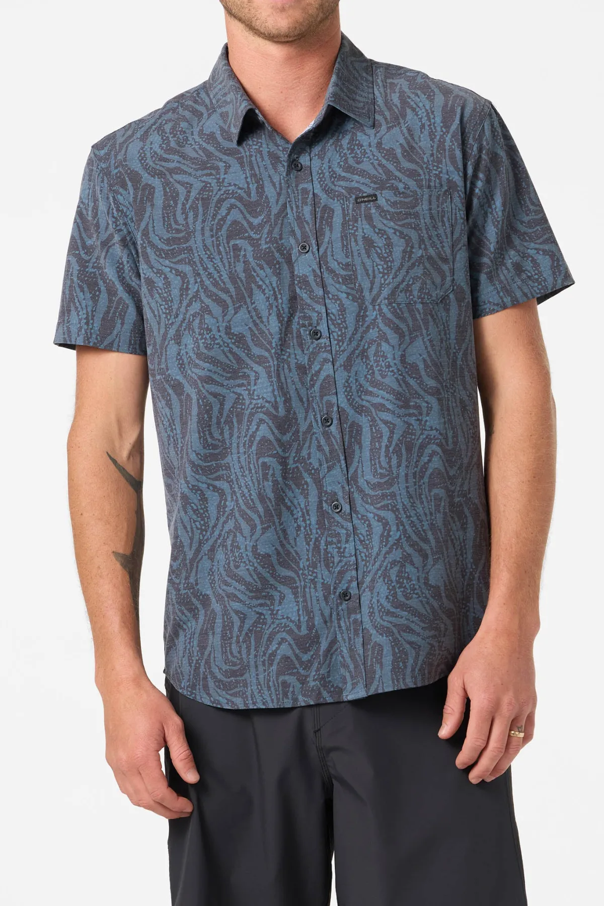 Trvlr Series|Shirts & Flannels^O'Neill TRVLR Upf Traverse Standard Woven Shirt Standard Fit Shirt - | dark shadow
