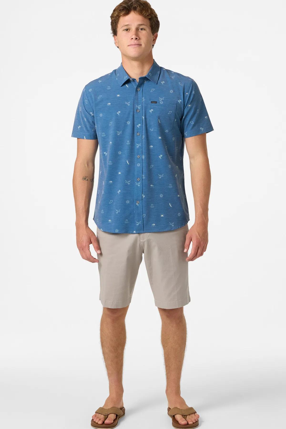 Trvlr Series|Shirts & Flannels^O'Neill TRVLR Upf Traverse Standard Standard Fit Shirt - | indigo 2
