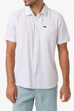 Shirts & Flannels|Best Sellers^O'Neill TRVLR UPF Traverse Stripe Standard Fit Shirt tofu