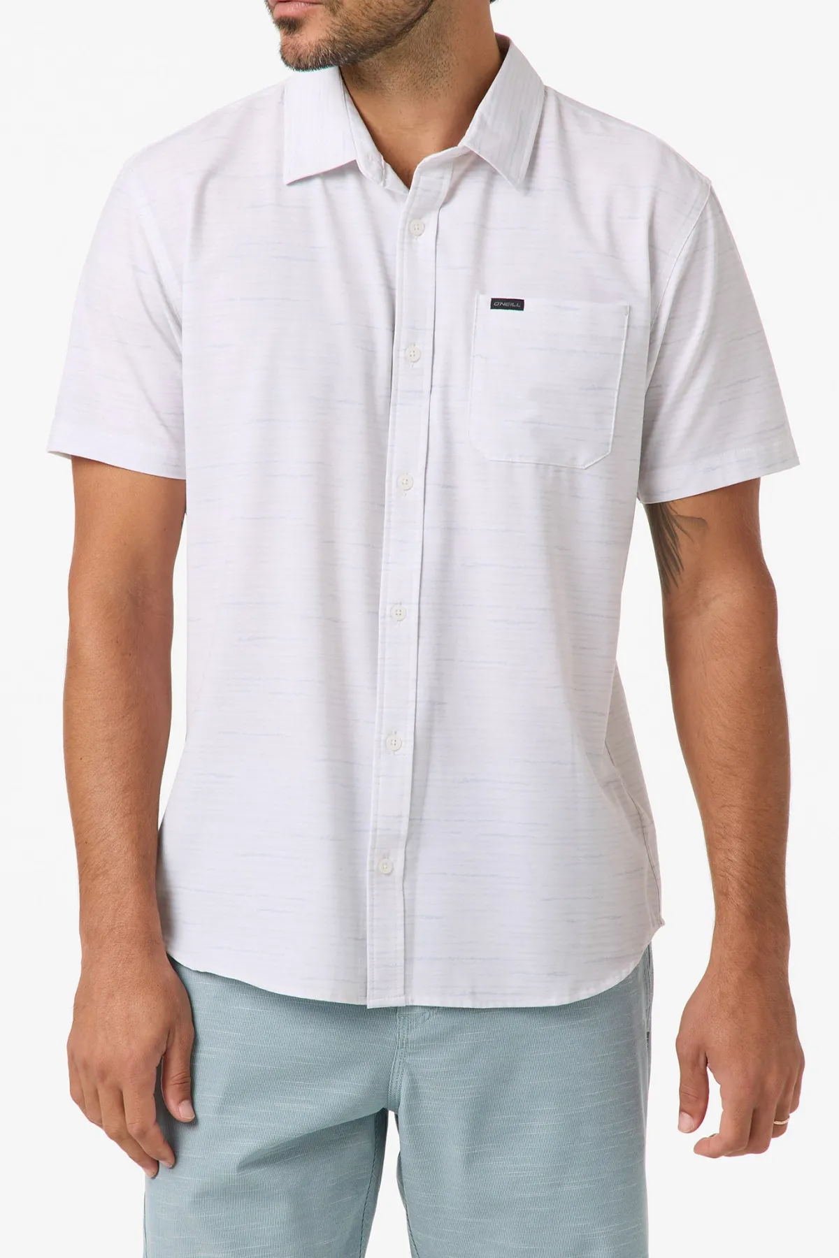Shirts & Flannels|Best Sellers^O'Neill TRVLR UPF Traverse Stripe Standard Fit Shirt tofu