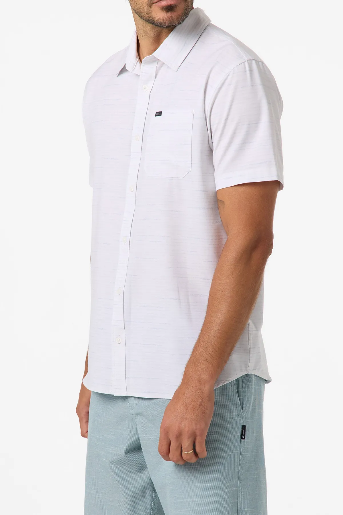 Shirts & Flannels|Best Sellers^O'Neill TRVLR UPF Traverse Stripe Standard Fit Shirt tofu