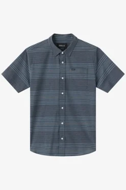 Best Sellers^O'Neill TRVLR UPF Traverse Stripe Standard Fit Shirt black