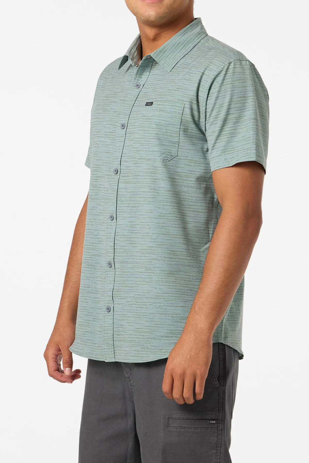 Trvlr Series|Shirts & Flannels^O'Neill TRVLR Upf Traverse Stripe Standard Woven Shirt Standard Fit Shirt - | sage