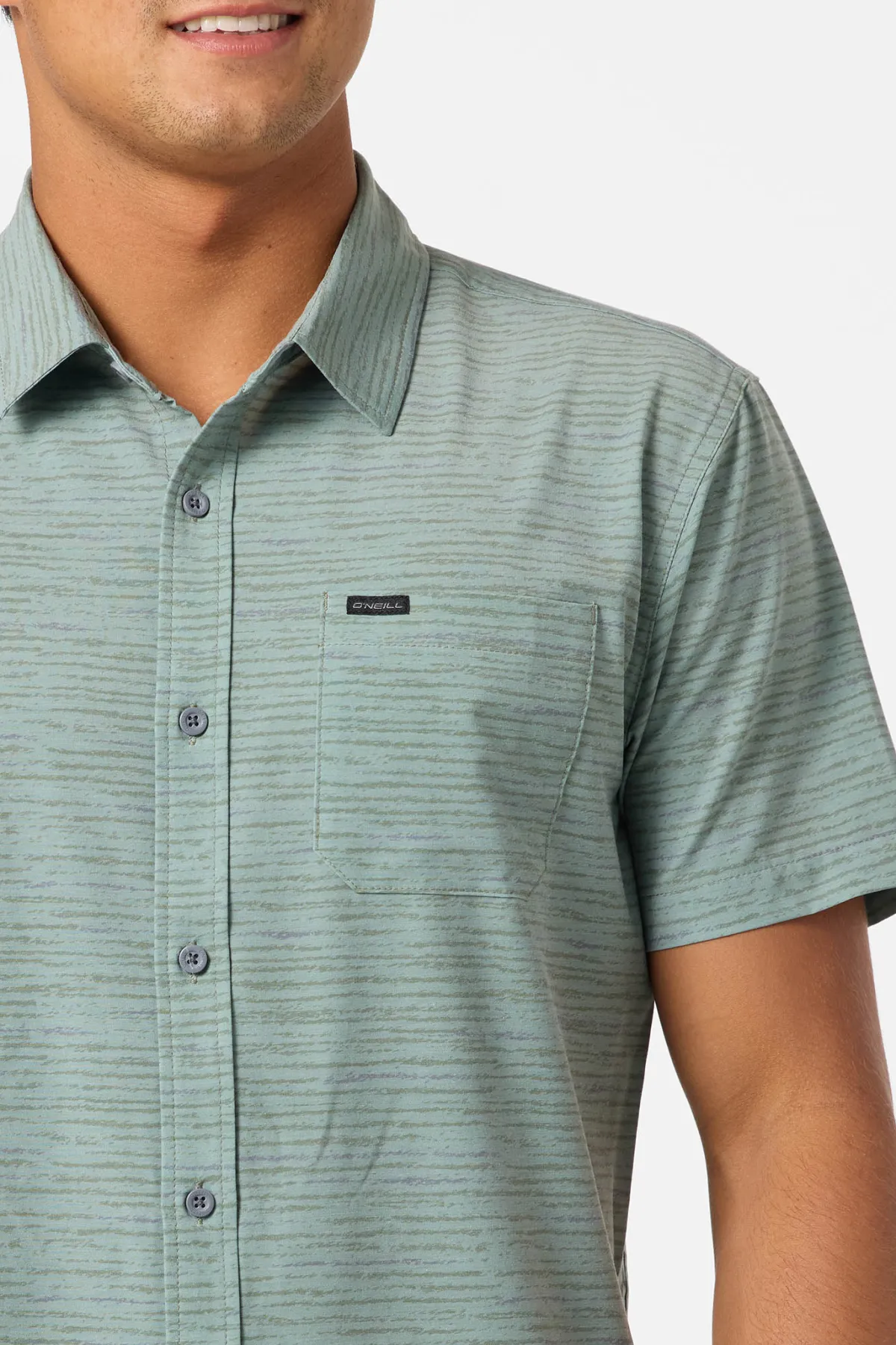 Trvlr Series|Shirts & Flannels^O'Neill TRVLR Upf Traverse Stripe Standard Woven Shirt Standard Fit Shirt - | sage