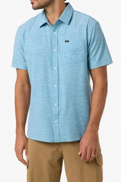 Shirts & Flannels^O'Neill TRVLR UPF Traverse Stripe Standard Fit Shirt stone blue