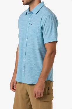 Shirts & Flannels^O'Neill TRVLR UPF Traverse Stripe Standard Fit Shirt stone blue