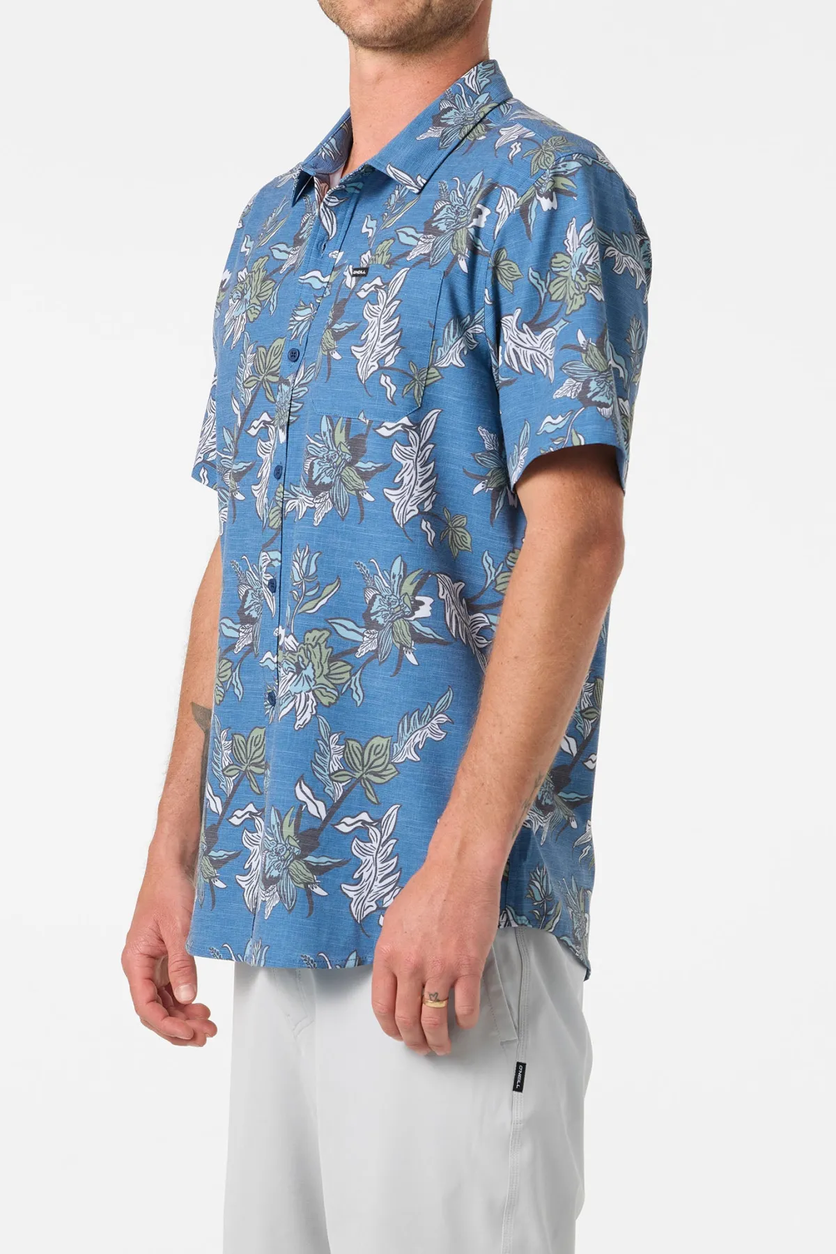 New Arrivals^O'Neill UPF Slub Relaxed Fit Shirt midnight navy