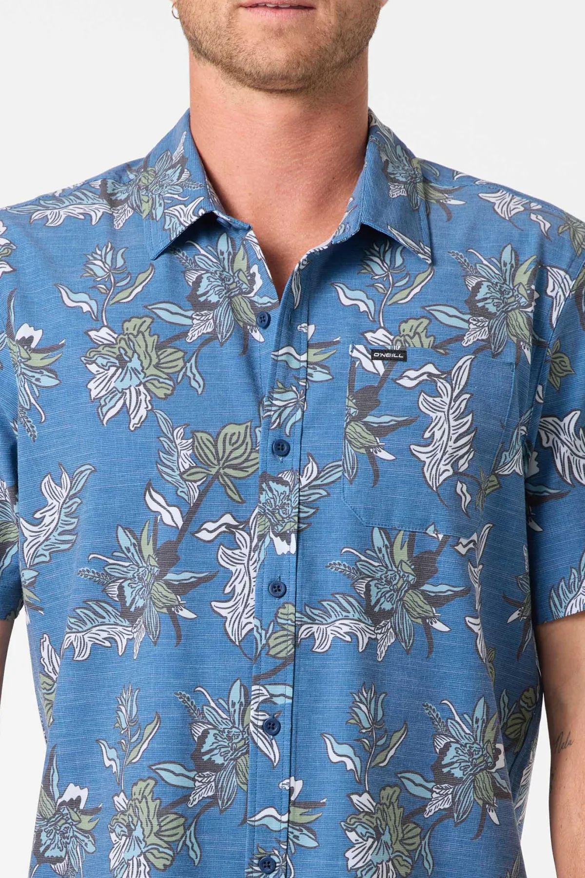 New Arrivals^O'Neill UPF Slub Relaxed Fit Shirt midnight navy