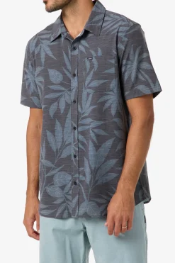New Arrivals|Shirts & Flannels^O'Neill Upf Slub Relaxed Wvn Shirt Relaxed Fit Shirt - | black