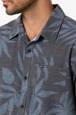 New Arrivals|Shirts & Flannels^O'Neill Upf Slub Relaxed Wvn Shirt Relaxed Fit Shirt - | black
