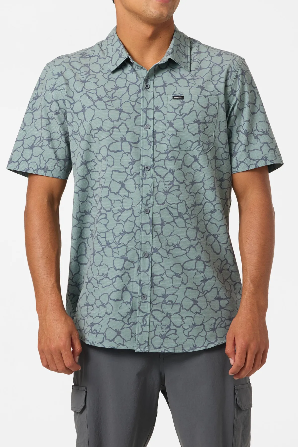 New Arrivals|Best Sellers^O'Neill Upf Slub Relaxed Wvn Shirt Relaxed Fit Shirt - | dark shadow