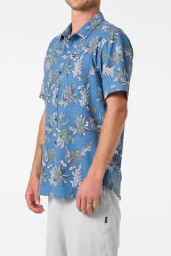 Best Sellers|Shirts & Flannels^O'Neill Upf Slub Relaxed Wvn Shirt Relaxed Fit Shirt - | midnight navy