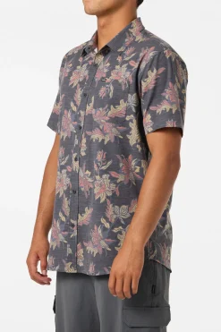 New Arrivals|Shirts & Flannels^O'Neill Upf Slub Standard Wvn Shirt Standard Fit Shirt - | black