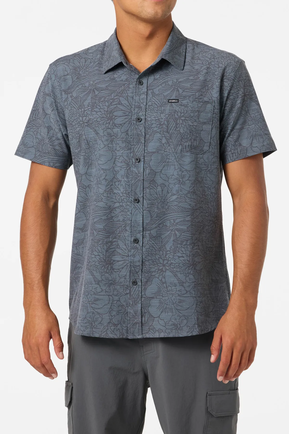 New Arrivals|Shirts & Flannels^O'Neill Upf Slub Standard Wvn Shirt Standard Fit Shirt - | dark shadow