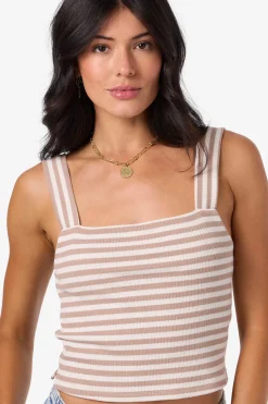 Tops^O'Neill Vanessa Stripe Sleeveless Top - | simply taupe