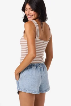 Tops^O'Neill Vanessa Stripe Sleeveless Top - | simply taupe