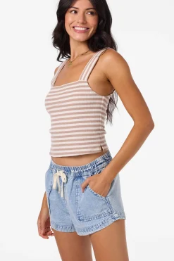 Tops^O'Neill Vanessa Stripe Sleeveless Top - | simply taupe