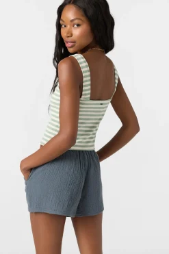 Tops^O'Neill Vanessa Stripe Sleeveless Top - | seafoam