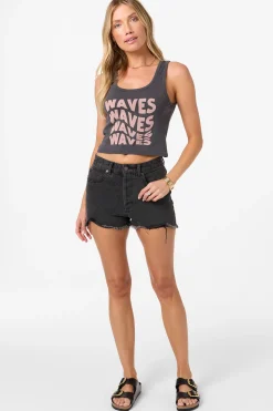Graphic Tees & Tanks|Best Sellers^O'Neill Waaaves Scoop Neck washed black