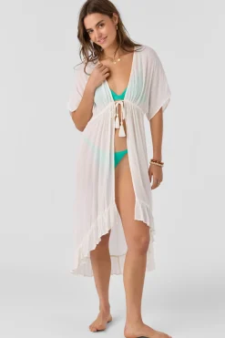 Swim Cover-Ups^O'Neill Wilder Midi Cover-Up Dress vanilla