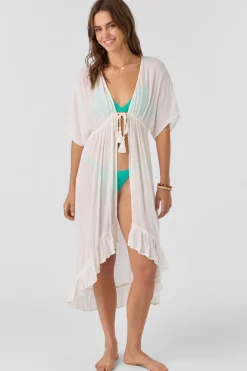 Swim Cover-Ups^O'Neill Wilder Midi Cover-Up Dress vanilla