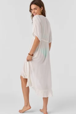 Swim Cover-Ups^O'Neill Wilder Midi Cover-Up Dress vanilla