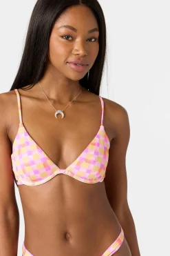 Bikini Tops^O'Neill Windsor Plaid Honopu Bra Top - | sachet pink
