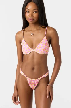 Bikini Tops^O'Neill Windsor Plaid Honopu Bra Top - | sachet pink