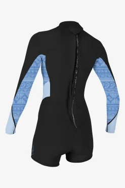 Spring Suits^O'Neill Women's Bahia 2/1MM Back Zip Long Sleeve Spring - Blk/cham |