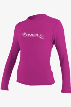 Uv Sun Protection & Rash Guards^O'Neill Women's Basic 50+ Long Sleeve Sun Shirt - | fox pink