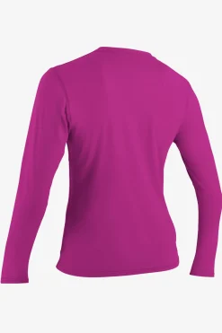 Uv Sun Protection & Rash Guards^O'Neill Women's Basic 50+ Long Sleeve Sun Shirt - | fox pink