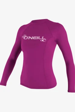 Uv Sun Protection & Rash Guards^O'Neill Women's Basic 50+ Long Sleeve Rashguard - | fox pink