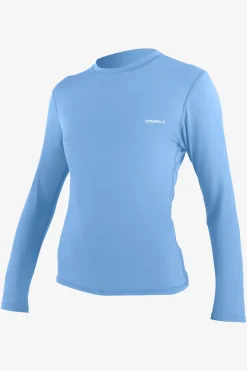 Uv Sun Protection & Rash Guards^O'Neill Women's Basic Skins-2 Long Sleeve Sun Shirt - Azurine |