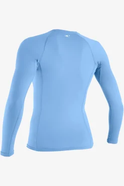 Uv Sun Protection & Rash Guards^O'Neill Women's Basic Skins-2 Long Sleeve Rash Guard - Azurine |