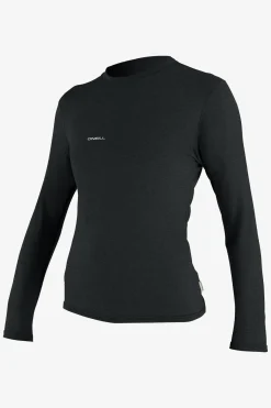 Uv Sun Protection & Rash Guards^O'Neill Women's Hybrid Long Sleeve Sun Shirt - Black |